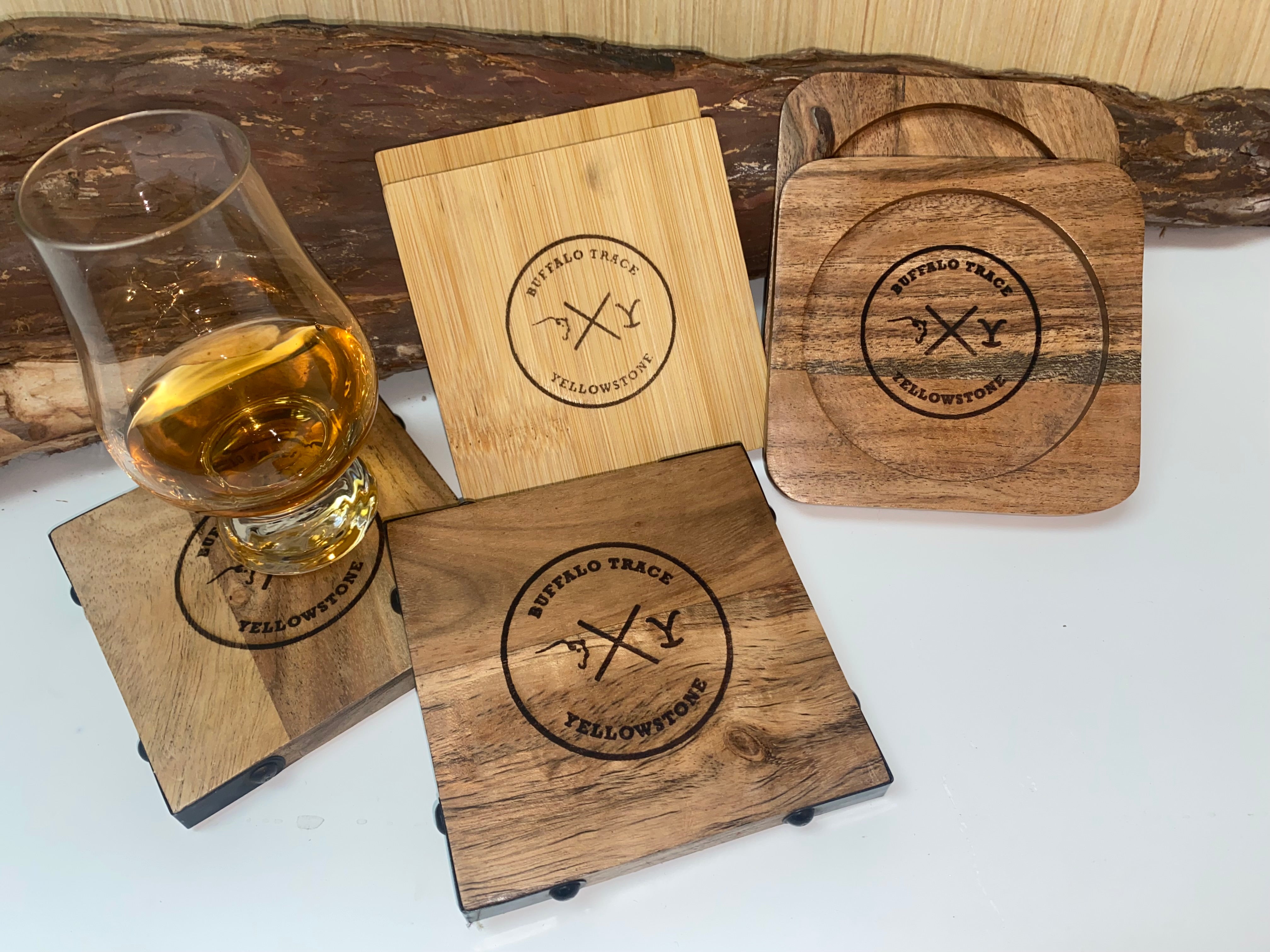 Custom Lasered Coasters – Fire & Fluff Laser Art Studio