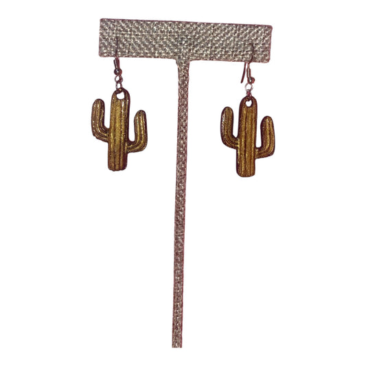 Bourbon Barrel Earrings - Dangle Cactus Tan