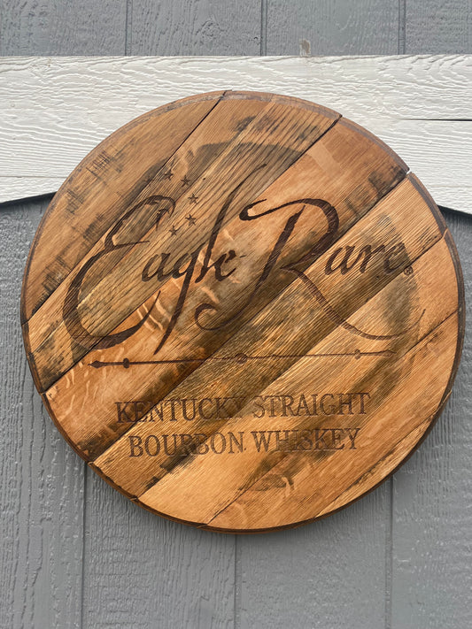 Eagle Rare Laser Engraved Bourbon Barrel Head - 3 size options